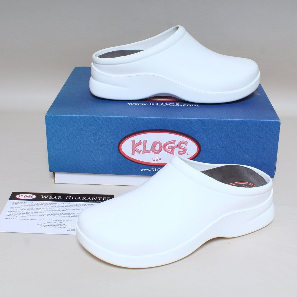 Womens Klogs Footwear Dusty Size 8 Medium White Non Slip Work Shoes